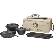 ECHTWERK Dutch Oven -sarja, jossa on 7 tuotetta puulaatikossa.